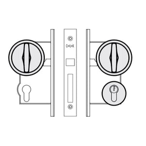 Flush Turn Handle & Lock For A Pocket Door