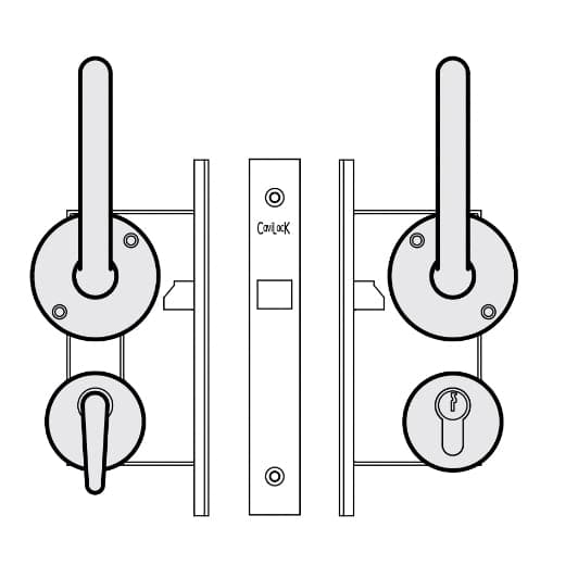 CL100 ADA Lever Sliding Door Handle With Lock