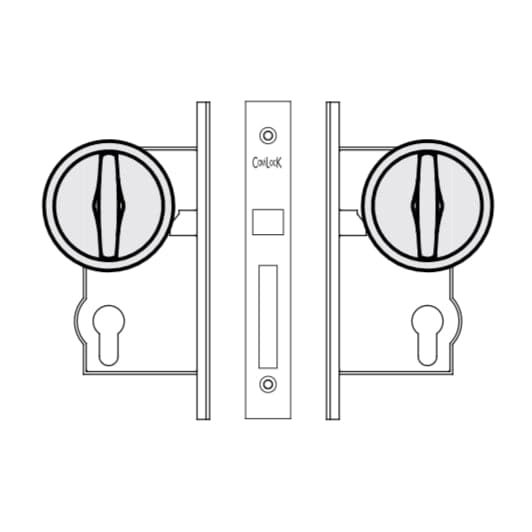 Flush Turn Handle & Lock For A Pocket Door