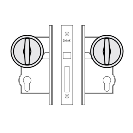 Flush Turn Handle &amp; Lock For A Pocket Door